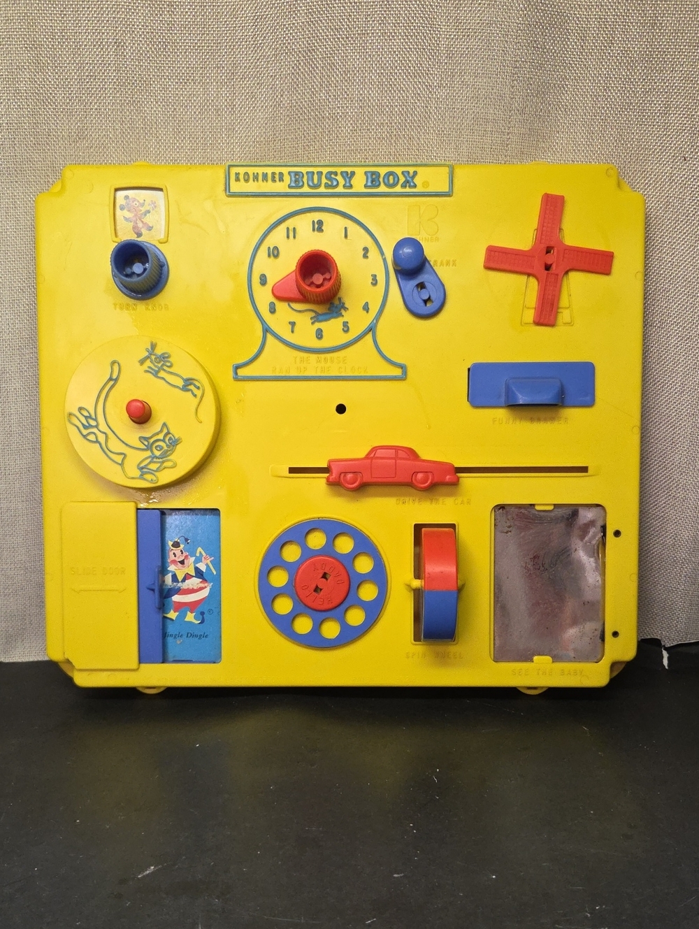 Vintage Kohner No.505 Busy‎ Box Crib Toy Made In USA